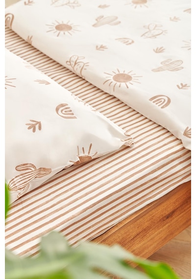 Soley Boho Çocuk Nevresim Takımı 160x220 Cm Bej