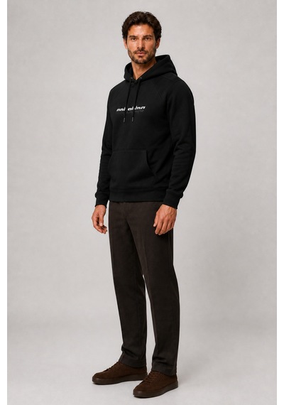 Redline Consume Erkek Regular Fit Kapüşonlu Sweatshirt Siyah