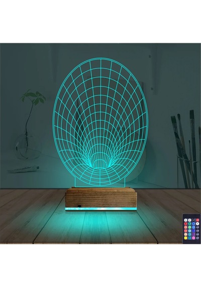 Luvivia Geometrik Dekoratif 3d Lamba - Masa Gece Lambası V10 Şeffaf