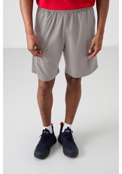 Tommylife Taş Polyester Kalın Yumuşak Comfort Fit Erkek Şort - 81268 Taş