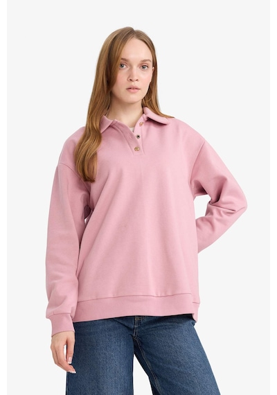 Defacto Regular Fit Polo Yaka İçi Yumuşak Tüylü Kalın Sweatshirt Tunik F3085ax25wnbr277 Bordo-br277 Defacto Regular Fit Polo Yaka İçi Yumuşak Tüylü Kalın Sweatshirt Tunik F3085ax25wnbr277 Bordo-br277