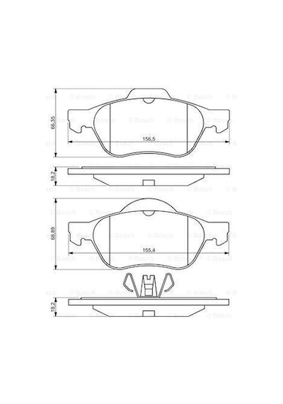 Renault Megane 2 Ön Fren Balatası 1.6 16V 2006-2009 Bosch