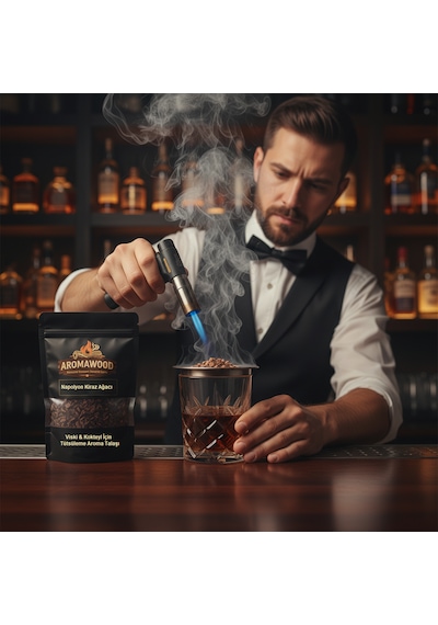 Viski & Kokteyl İçin Premium Napolyon Kiraz Ağacı Soğuk Tütsüleme Talaşı