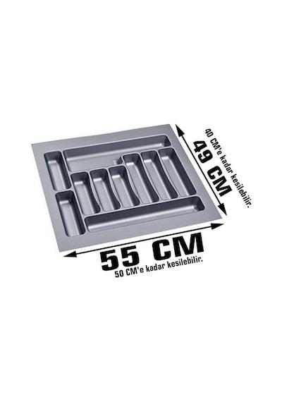 55/49 Cm Cekmece Içi Kasıklık Grı 50/40 Cm Kadar Kesılebılır