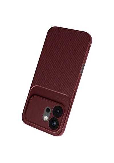 Huawei Honor 600 Kılıf Karbon Silikon Case Bordo