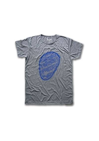 Polis Logo Kadın Kısa Kollu T-Shirt - Gri Çok Renkli