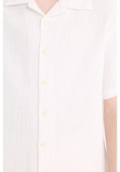 DeFacto Erkek Çocuk Oversize Geniş Kalıp Polo Yaka Müslin Kısa Kollu Gömlek W3239A625HSWT34