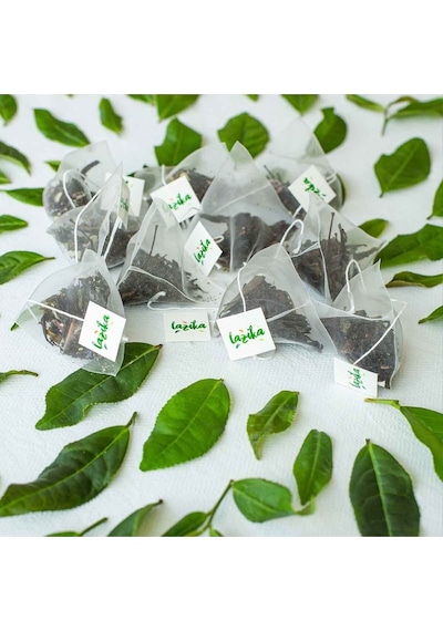 3'lü Set Avantajlı Yeşil Çay Seti Hatmi Çiçeği&bergamot- 3 25'li Pla Piramit Poşet, Doğal İçerikli Kaynağı