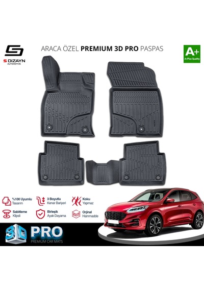 S-dizayn Ford Kuga 3d Pro Havuzlu Paspas 2019 Üzeri A+ Kalite