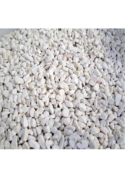 Dekoratif Beyaz Çakıl Taşı Küllük Teraryum Taşı 1650 G