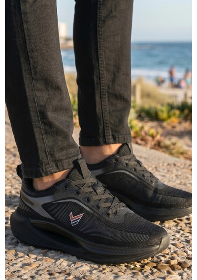 In Step Air-stride Pro: Erkek Ultra Hafif Koşu Ve Günlük Yürüyüş Ayakkabısı - Siyah