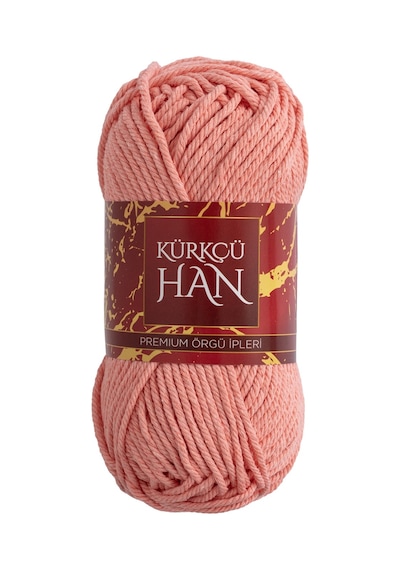 Kürkçü Han Cotton Comfort 100gr Pamuklu Makrome Punch Amigurumi Örgü İpi - Pudra Pembesi