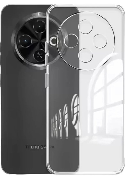 Newface Tecno Spark 30c Kılıf Lüx Şeffaf Silikon