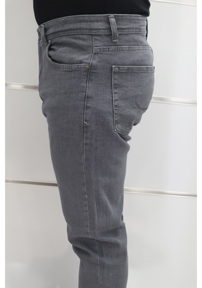Denim Cartel Dmctekstil Erkek Gri Yüksek Bel Rahat Kalıp Boru Paça Jean Pantolon Gri
