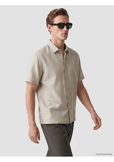 Lcw Vision Bej Regular Fit Dokulu Erkek Gömlek