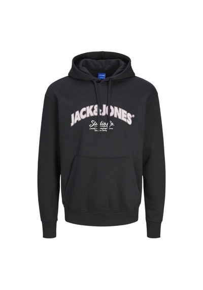 Jack & Jones Erkek Kapşonlu Sweet T-shirt 12262919 Sİyah
