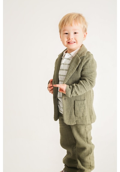 Nanica Kids Erkek Çocuk Müslin Ceket 125710 Zeytin Yeşil