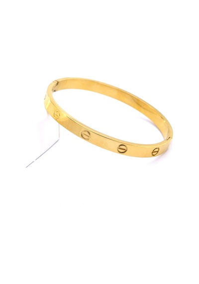 Bz Altın Kaplama Spor Kelepçe Kalın 5.5 Mm Blz-321 Altın