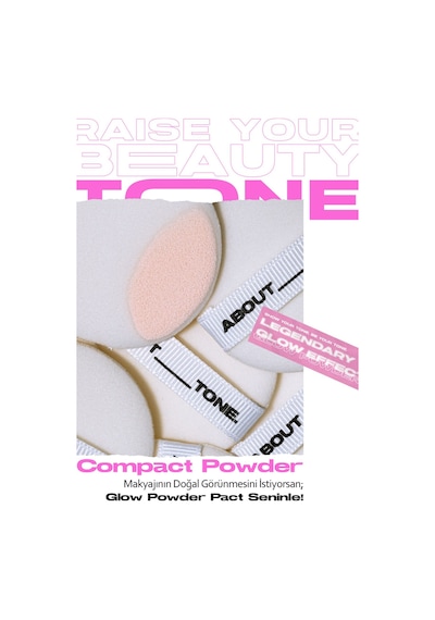 About Tone Doğal Tonlayıcı Şeftali Pudra ABOUT TONE Glow Powder Pack