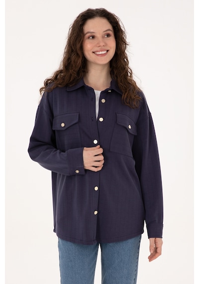 U.s. Polo Assn. Kadın Mürdüm Gömlek Örme 50309510-vr074 Murdum