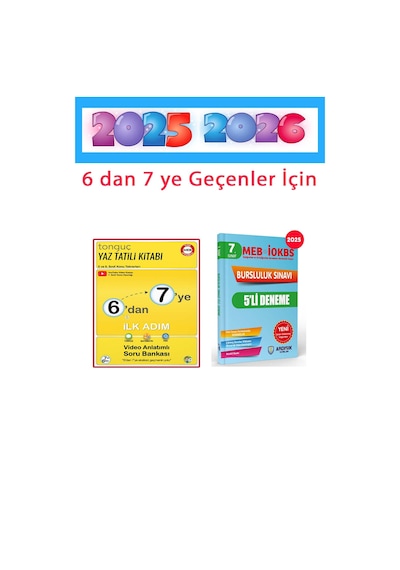 Tonguç Akademi 6'dan 7'ye Yaz Tatili Kitabı İlk Adım Bursluluk Deneme Sınavı