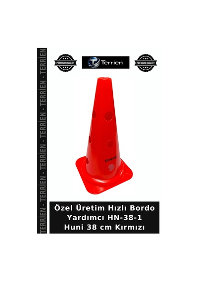 Özel Üretim Hızlı Bordo Yardımcı Hn-38-1 Huni 38 Cm Kırmızı