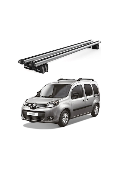 Pençe Renault Kangoo 5d 2007-2021 Uyumlu Gri Ara Atkı Port Bagaj Tavan Barı