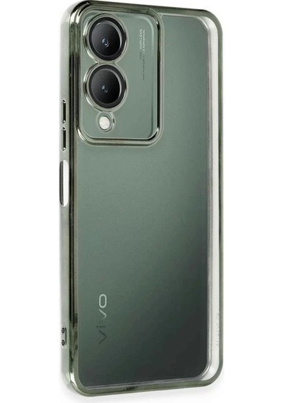 Newface Vivo Y17s Kılıf Razer Lensli Silikon - Yeşil