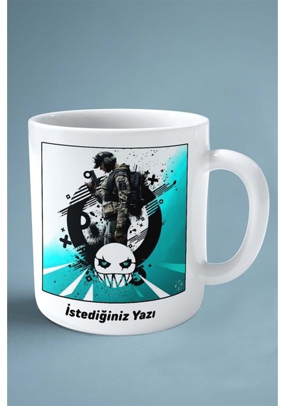 Rainbow Siege Oyun Baskılı Kupa Bardak Çift Taraflı Baskı Kişiye Özel Model 5 Çok Renkli