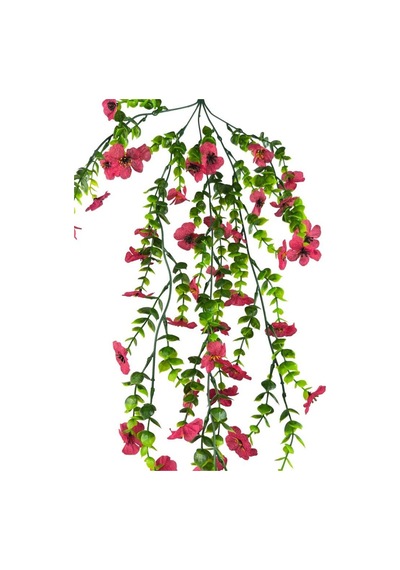 Yapay Çiçek Fuşya Sarkan Mineli Okaliptus Şimşir Yapay Sarmaşık 5dal 60cm Pembe