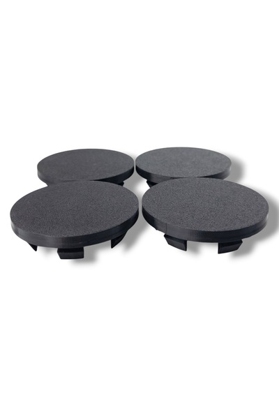 4'lü Set 65 Mm Dış Çap 56 Mm İç Çap Siyah Logosuz Jant Göbeği Kapağı