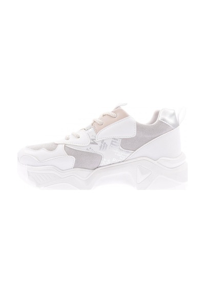 Dgn 65134-22y Kadın Bağcıklı Kalın Taban Sneakers Ayakkabı 65134-2027-R0198 Beyaz