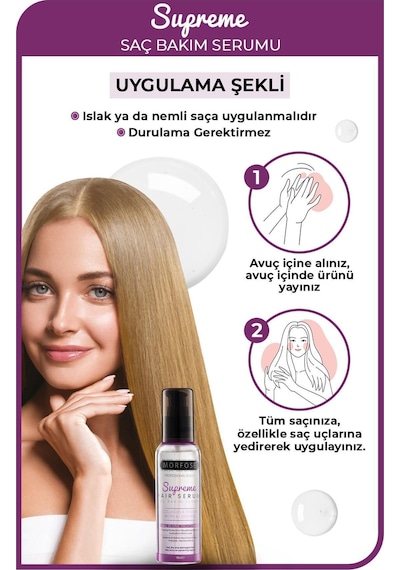 Supreme Keratin & Vegan Kolajen İçeren Saç Serumu 100 Ml