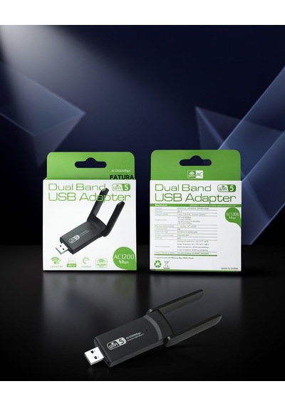 Usb 3.0 Kablosuz Adaptör Çift Bant 2.4ghz 5ghz