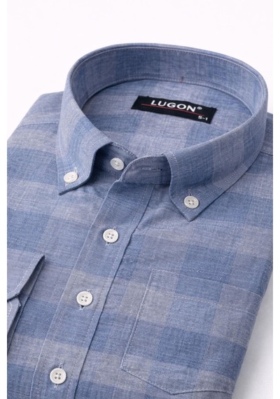 Lugon Klasik Regular Fit Uzun Kol Erkek Gömlek 7608 Füme