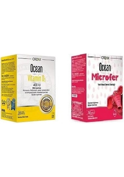 Orzax Ocean D3 Vitamini 400 Iu 20 Ml + Ocean Microfer Damla 30 Ml