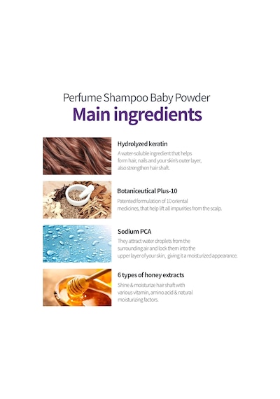 Yıpranmış Saçı Onaran Parfümlü Keratinli Şampuan Perfume Shampoo Baby Powder