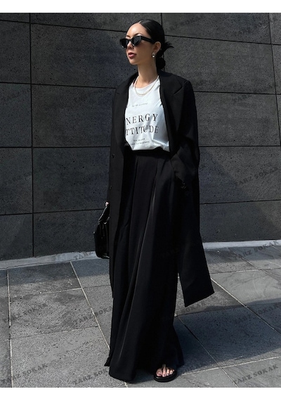 Adrift Energy Baskılı Oversize Kalıp Unisex T-shirt Beyaz