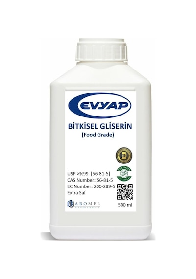Evyap Bitkisel Gliserin L 500ML L Gıda Tipi Yenilebilir L Helal