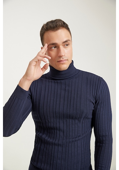 D's Damat Ds Damat Slim Fit Lacivert Fitilli Pamuk Karışımlı Boğazlı Triko Kazak 5HF06ORT63100 Lacivert D's Damat Ds Damat Slim Fit Lacivert Fitilli Pamuk Karışımlı Boğazlı Triko Kazak 5HF06ORT63100 Lacivert