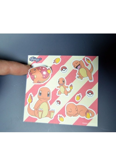 Mini Things Art Charmander Sticker Pokemon 11 Parça Set - 1 Adet -
