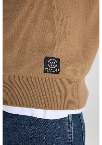 Wrangler Regular Fit Normal Kesim Bisiklet Yaka Bej Triko Kazak W242724614 Bej