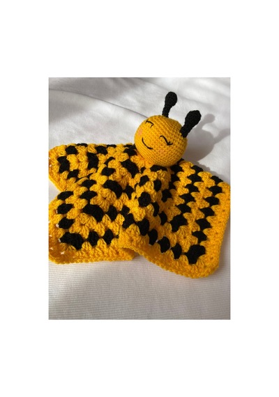El Örgüsü Amigurumi Sevimli Bebek Uyku Arkadaşı Sarı Sarı