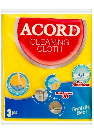 Acord 3'lü Temizlik Bezi 35 x 38 CM 1 Paket