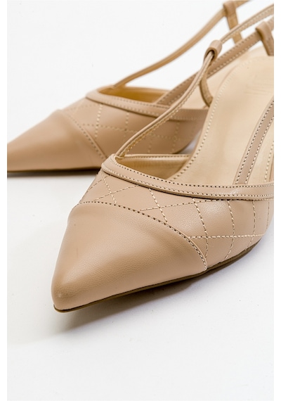 Luvishoes Poınt Ten Kadın Topuklu Ayakkabı Ten Rengi