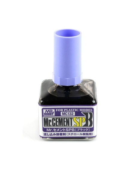 Mr.hobby Mc-132 40 Ml. Mr.cement Sp, Siyah Pigmentli, Hızlı Ve Güçlü,inceltilmiş Plastik Yapıştırıcısı