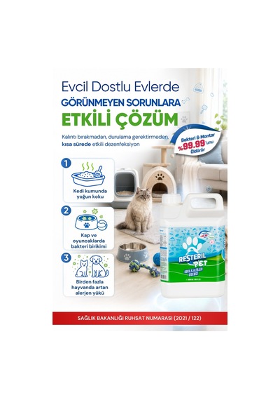 Pet Köpek Koku Giderici Parfümsüz Köpek İdrar Kokusu Giderici Kedi Çiş Kokusu Giderici Kedi Kumu Koku Önleyici Dezenfektan 5 L