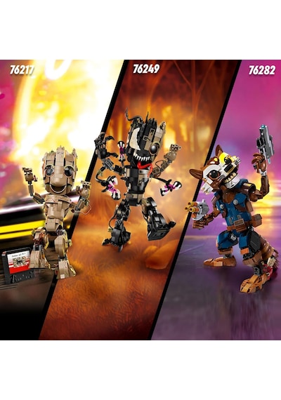 LEGO® Marvel Rocket ve Bebek Groot 76282 10+ Yaratıcı Oyuncak Yapım Seti - 566 Parça