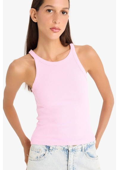 Defacto Slim Fit Dar Kesim Halter Yaka Fitilli Kaşkorse Atlet E2176ax25sppn649 Pembe