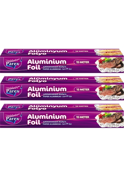 Alüminyum Folyo 15 Mt Üçlü Set